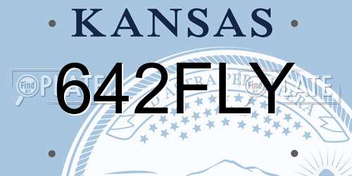 642FLY Kansas License Plate