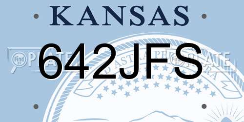 642JFS Kansas License Plate