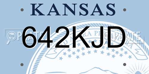 642KJD Kansas License Plate
