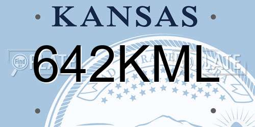 642KML Kansas License Plate