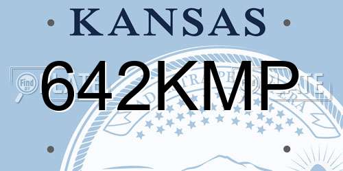 642KMP Kansas License Plate