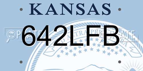 642LFB Kansas License Plate