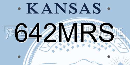 642MRS Kansas License Plate