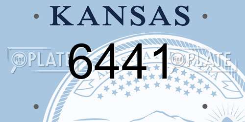 6441 Kansas License Plate