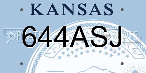 644ASJ Kansas License Plate