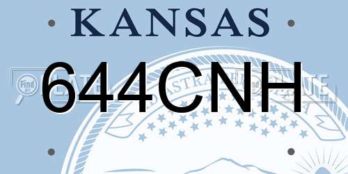 644CNH Kansas License Plate
