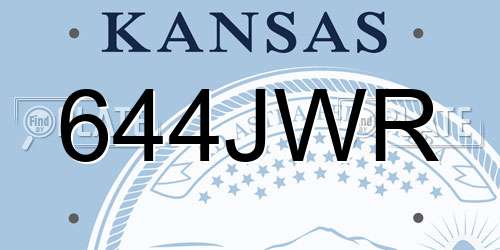 644JWR Kansas License Plate