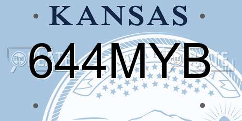 644MYB Kansas License Plate