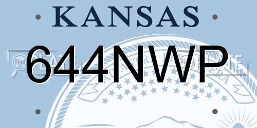 644NWP Kansas License Plate