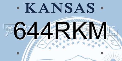 644RKM Kansas License Plate