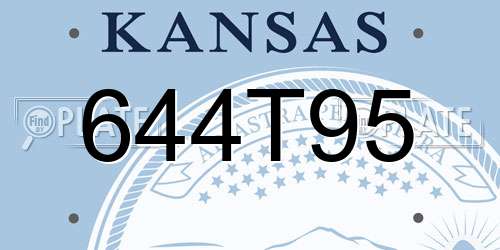 644T95 Kansas License Plate