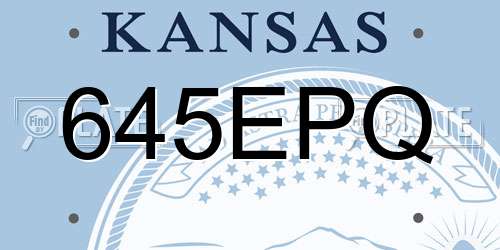 645EPQ Kansas License Plate