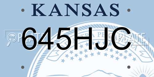645HJC Kansas License Plate
