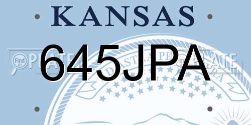 645JPA Kansas License Plate