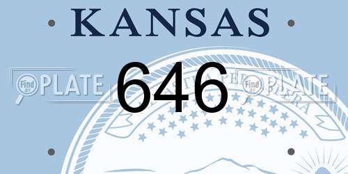 646 Kansas License Plate