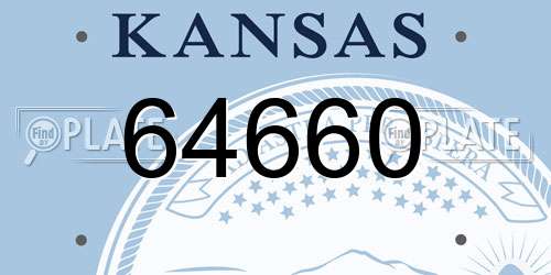 64660 Kansas License Plate