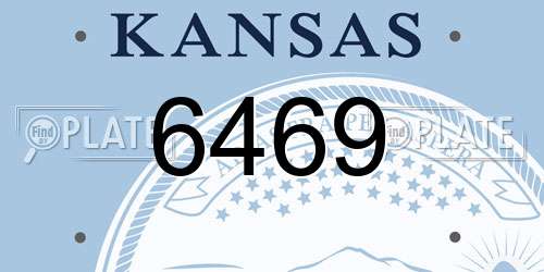 6469 Kansas License Plate