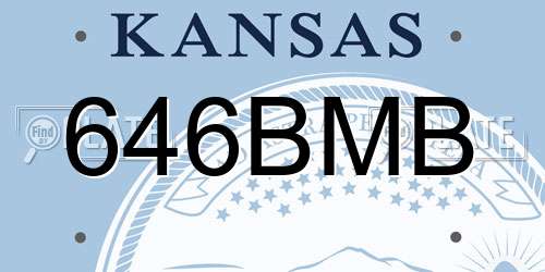 646BMB Kansas License Plate