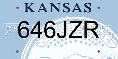 646JZR Kansas License Plate