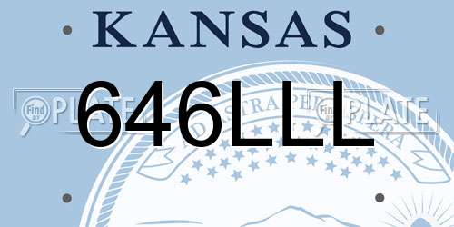 646LLL Kansas License Plate