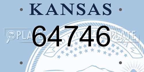64746 Kansas License Plate
