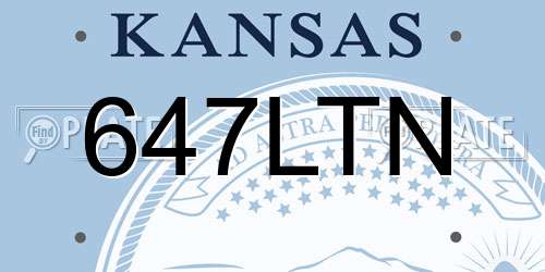647LTN Kansas License Plate