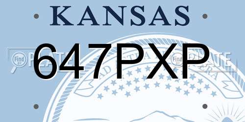 647PXP Kansas License Plate