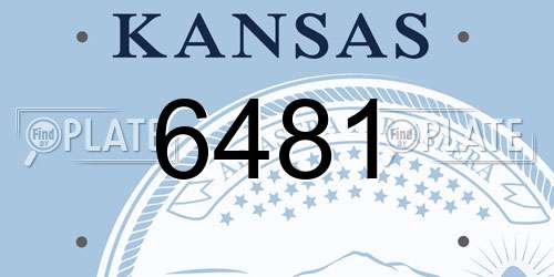 6481 Kansas License Plate