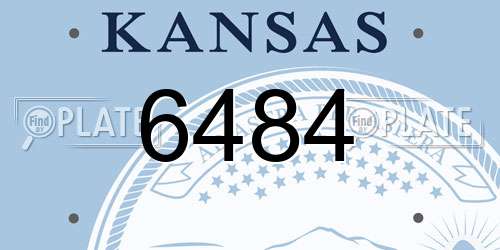 6484 Kansas License Plate