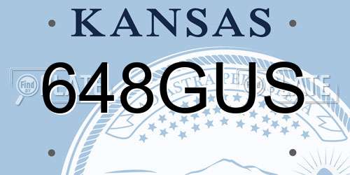 648GUS Kansas License Plate