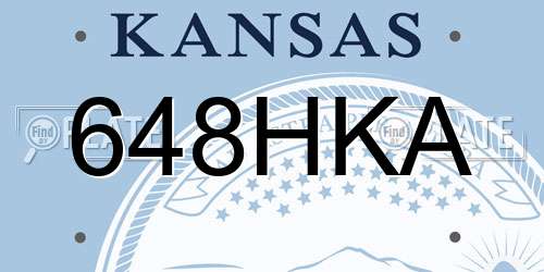 648HKA Kansas License Plate