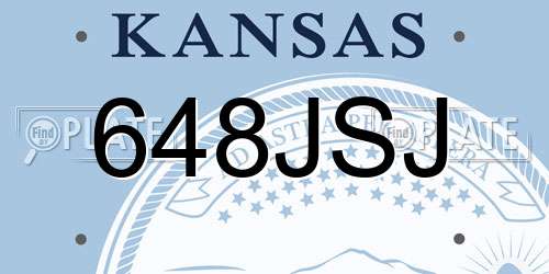 648JSJ Kansas License Plate