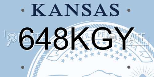 648KGY Kansas License Plate