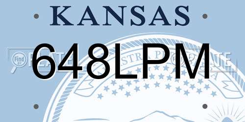 648LPM Kansas License Plate