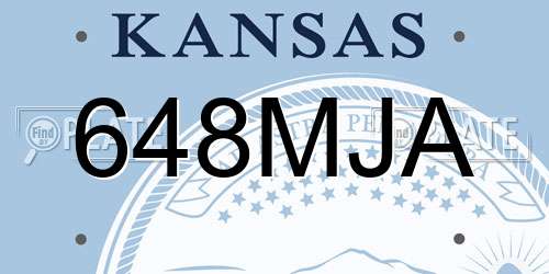 648MJA Kansas License Plate