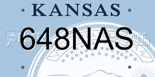 648NAS Kansas License Plate