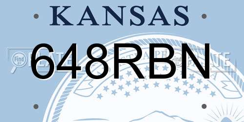 648RBN Kansas License Plate