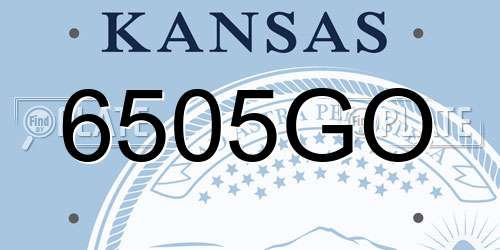 6505GO Kansas License Plate