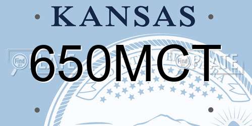 650MCT Kansas License Plate