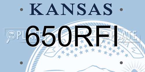 650RFI Kansas License Plate