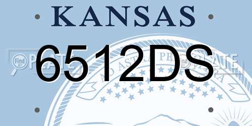 6512DS Kansas License Plate