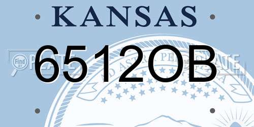 6512OB Kansas License Plate