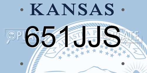 651JJS Kansas License Plate