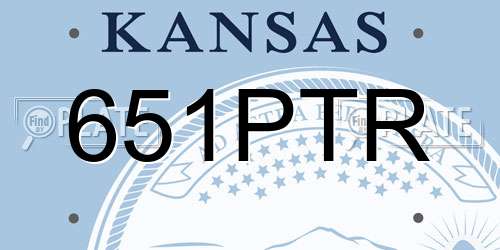 651PTR Kansas License Plate