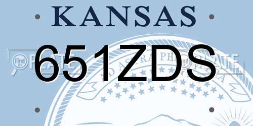 651ZDS Kansas License Plate