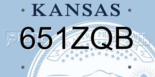 651ZQB Kansas License Plate