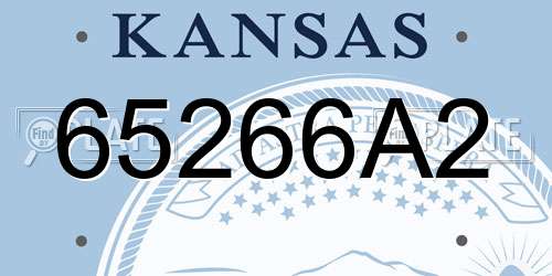 65266A2 Kansas License Plate