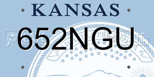 652NGU Kansas License Plate