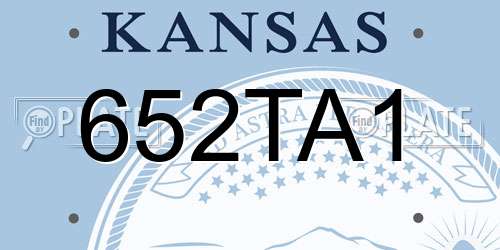 652TA1 Kansas License Plate