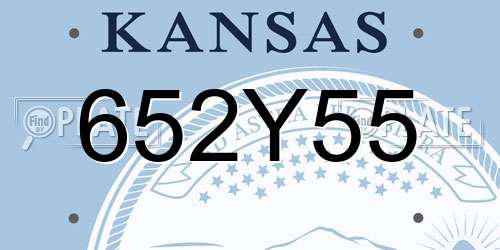 652Y55 Kansas License Plate